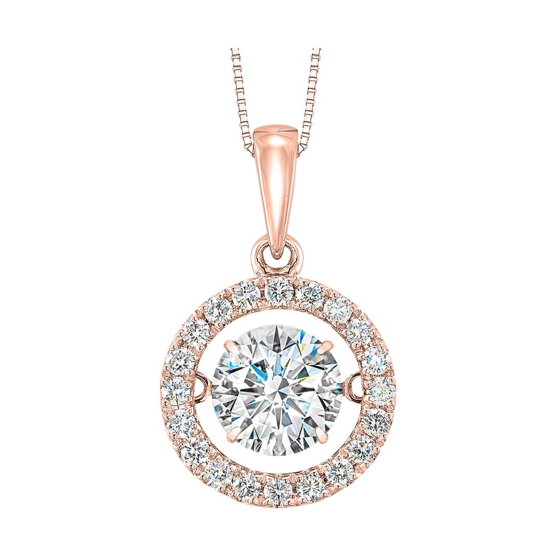 14Kt Rose Gold Diamond 1 1/4Ctw Pendant