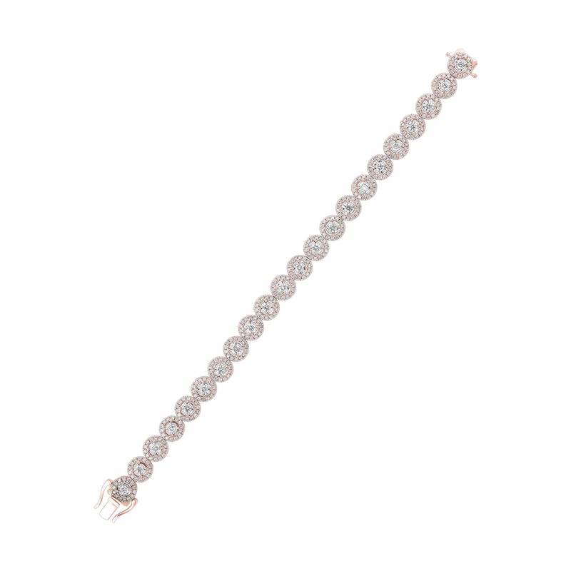 14Kt Rose Gold Diamond 5Ctw Bracelet