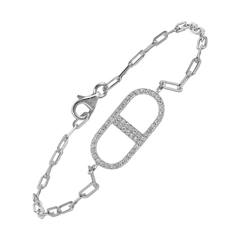 14Kt White Gold Diamond 1/7Ctw Bracelet