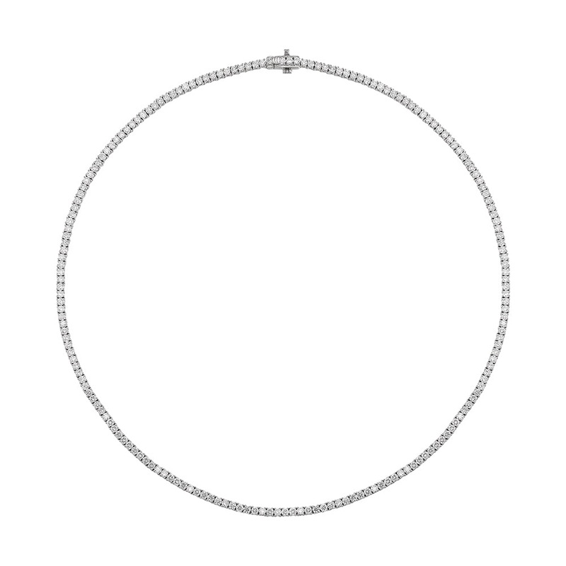 14Kt White Gold Diamond 7Ctw Necklace