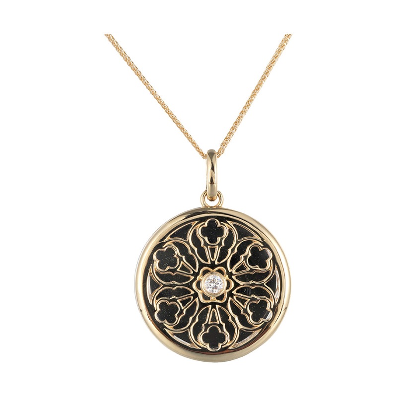 14Kt White Yellow Gold Diamond 1/20Ctw Pendant