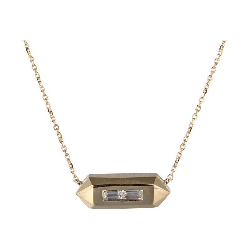 14Kt Yellow Gold Diamond 1/15Ctw Necklace