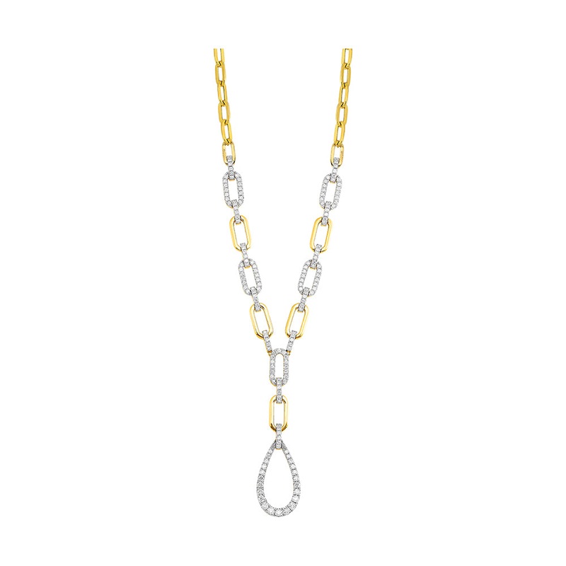 14Kt Yellow Gold Diamond 1Ctw Necklace