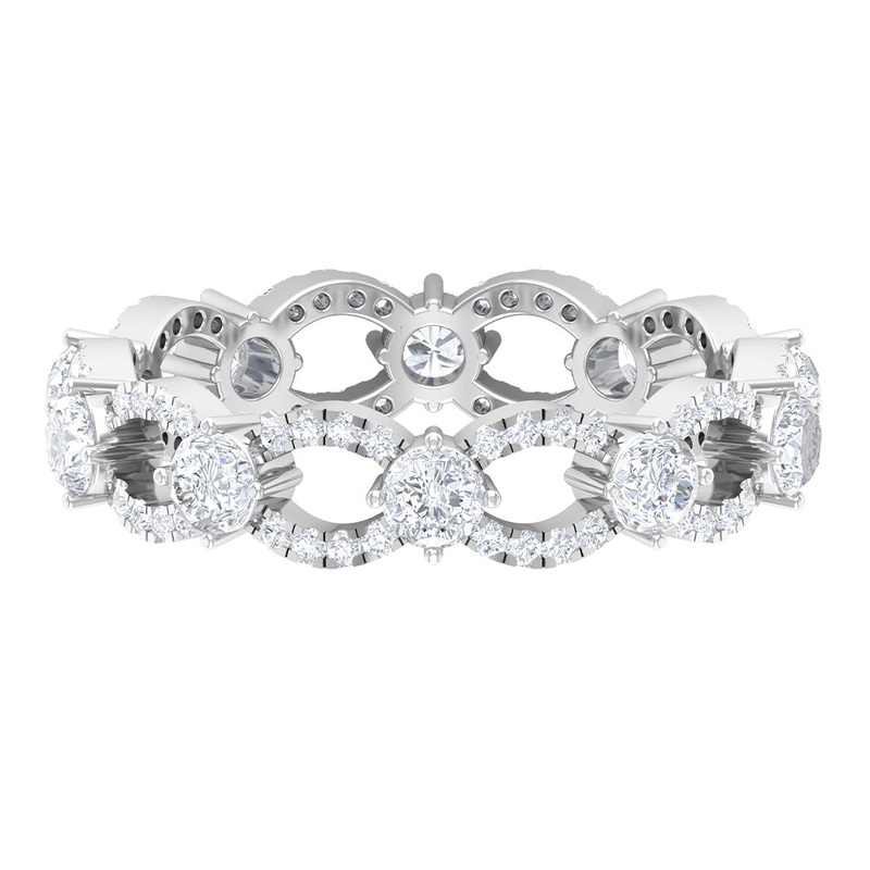1.5 CT  Designer Moissanite Wedding Band