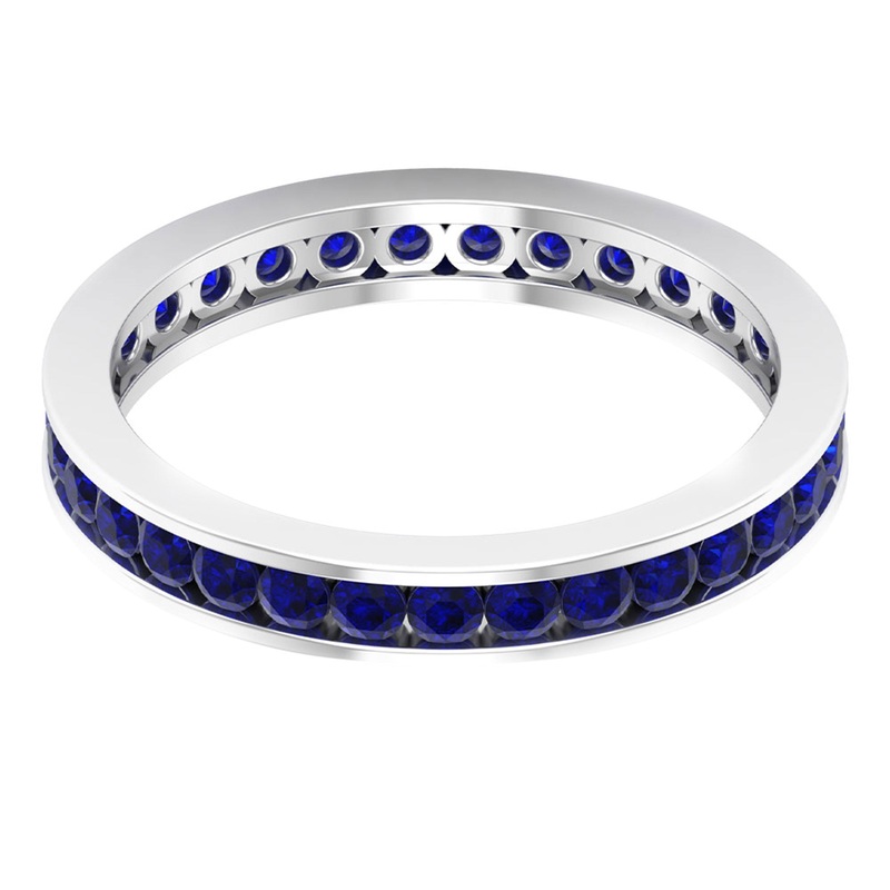 1.50 CT Blue Sapphire Full Eternity band Ring