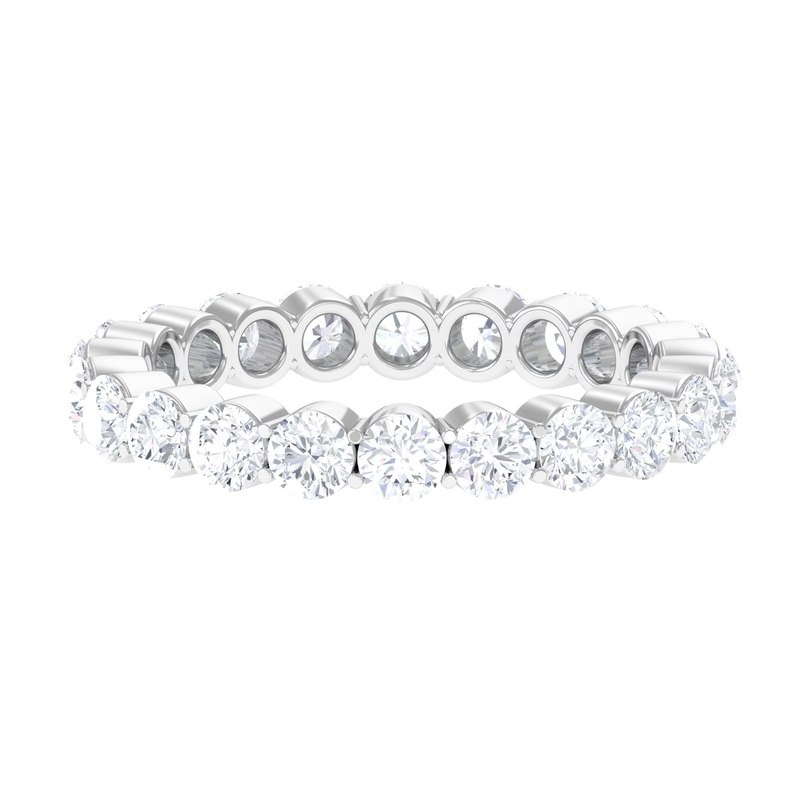 Round Certified Moissanite Full Eternity Band Ring