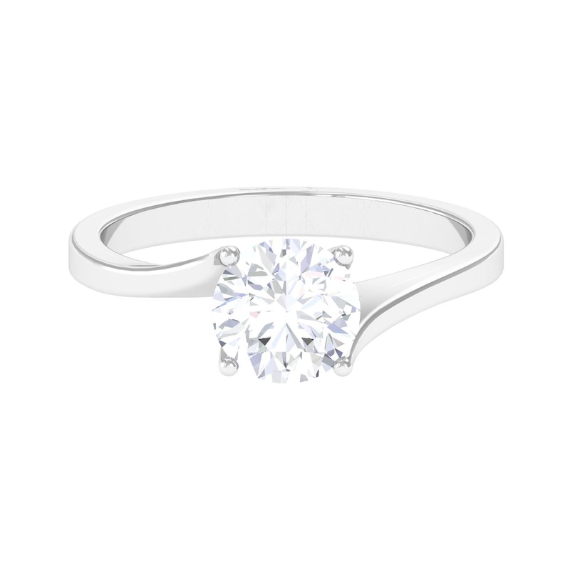 1.50 CT Moissanite Solitaire Ring in 4 Prong Twist Setting