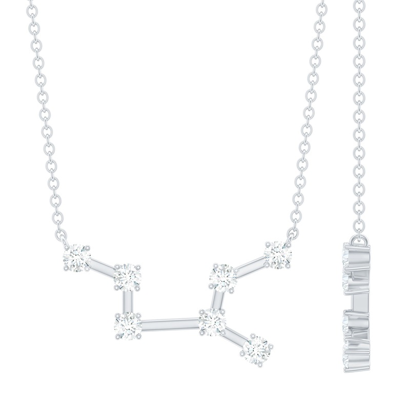 Certified Moissanite Virgo Zodiac Constellation Necklace