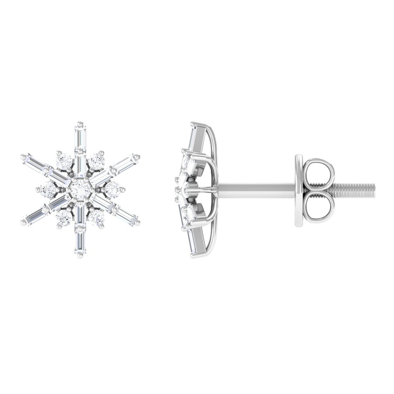 0.25 CT Minimal Diamond Cluster Stud Earrings