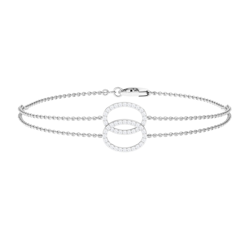 0.50 CT Diamond Eternity Chain Layered Bracelet