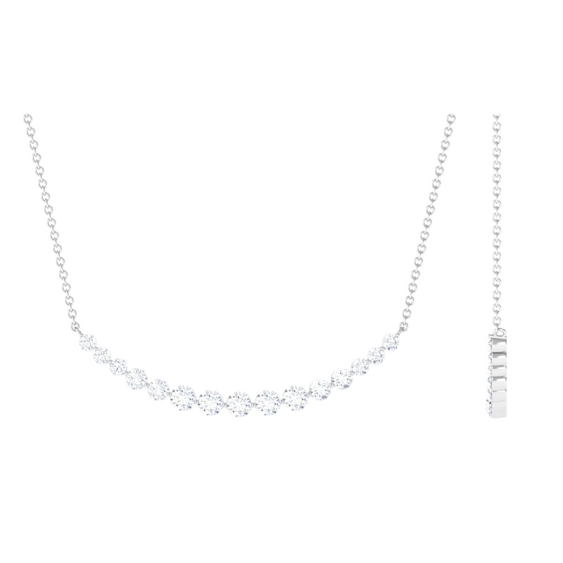 1.25 CT Moissanite Layering Gold Necklace