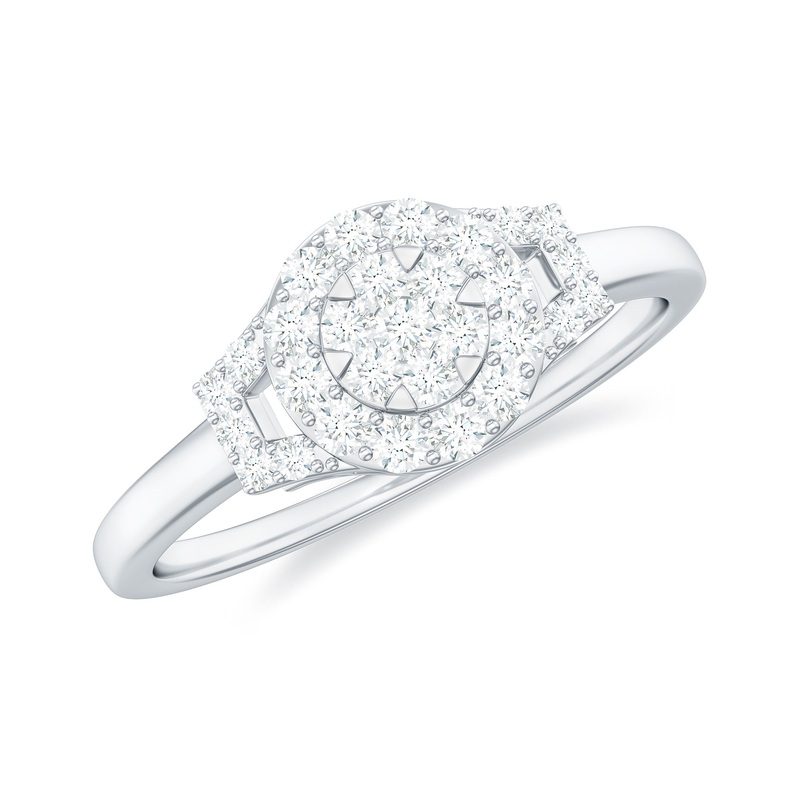 0.50 CT Minimal Zircon Engagement Ring in Gold