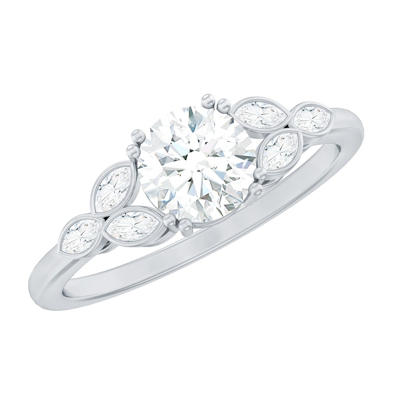 1.25 CT Double Prong Moissanite Solitaire Engagement Ring