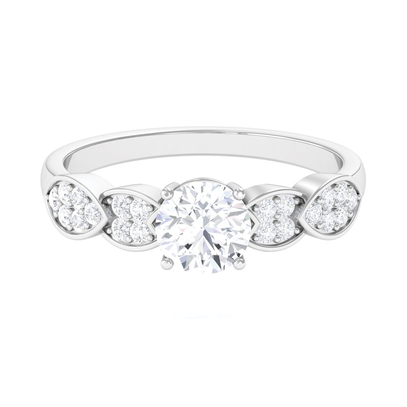 1.50 CT Classic Round Zircon Solitaire Engagement Ring in Gold