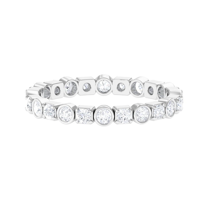 Round Moissanite Eternity Ring