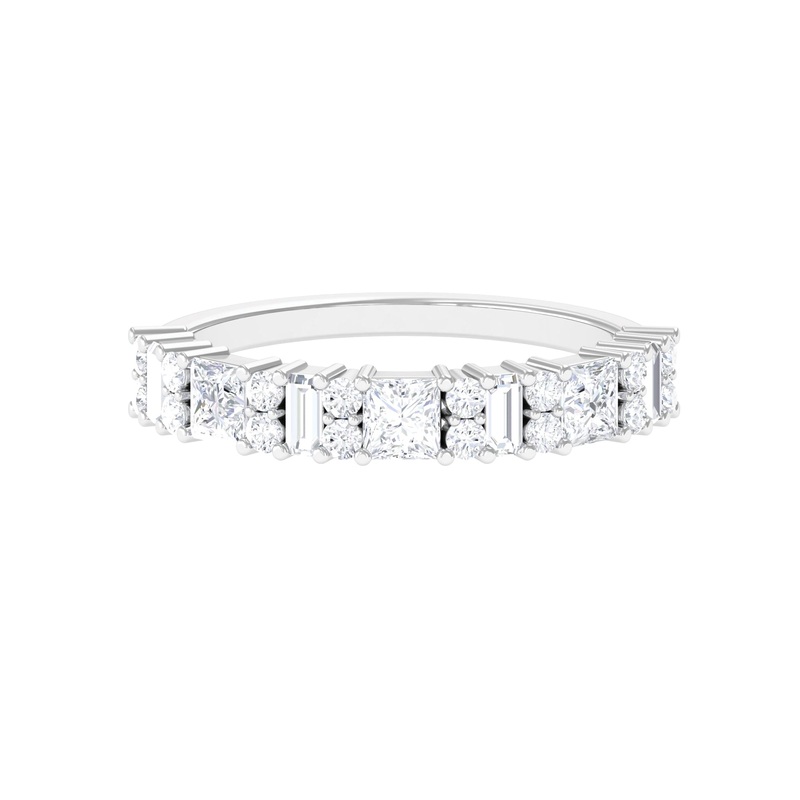 1.25 CT Certified Moissanite Eternity Ring in Prong Setting