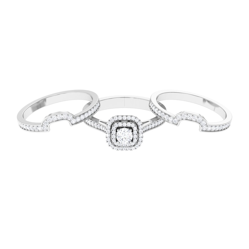 Zircon Statement Bridal Ring Set of 3
