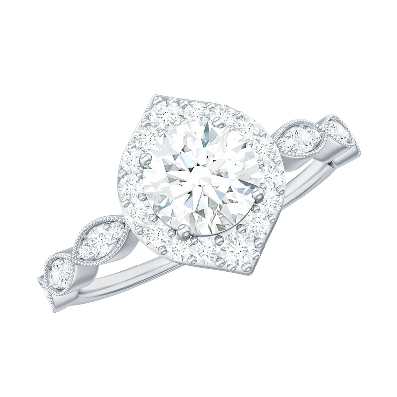 1.50 CT Certified Moissanite Vintage Ring