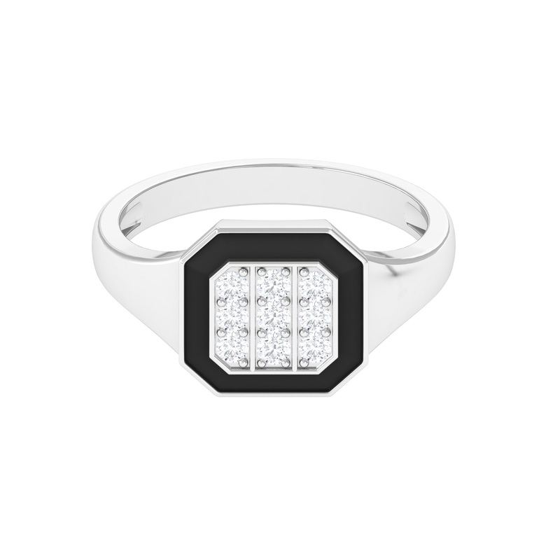 Vintage Diamond Engagement Ring in Pave Setting