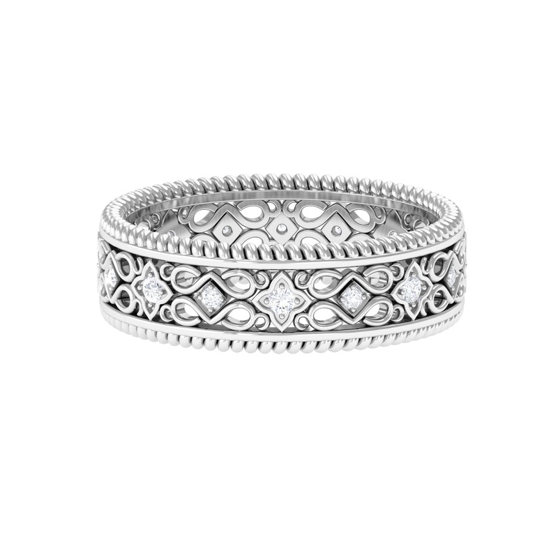 Vintage Diamond Wedding Band Ring