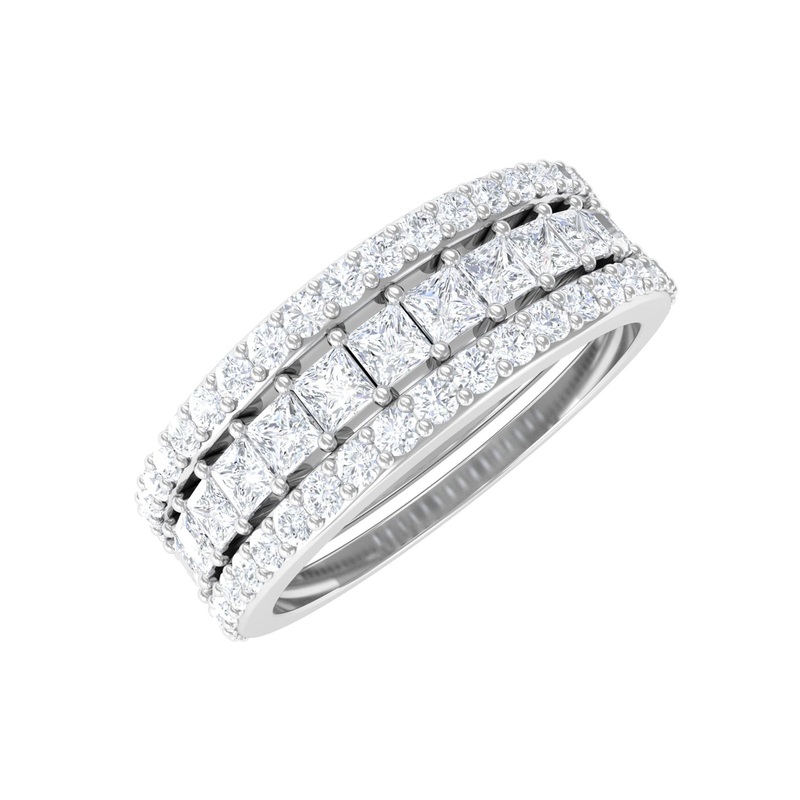 Zircon Stackable Band Ring Set of 3