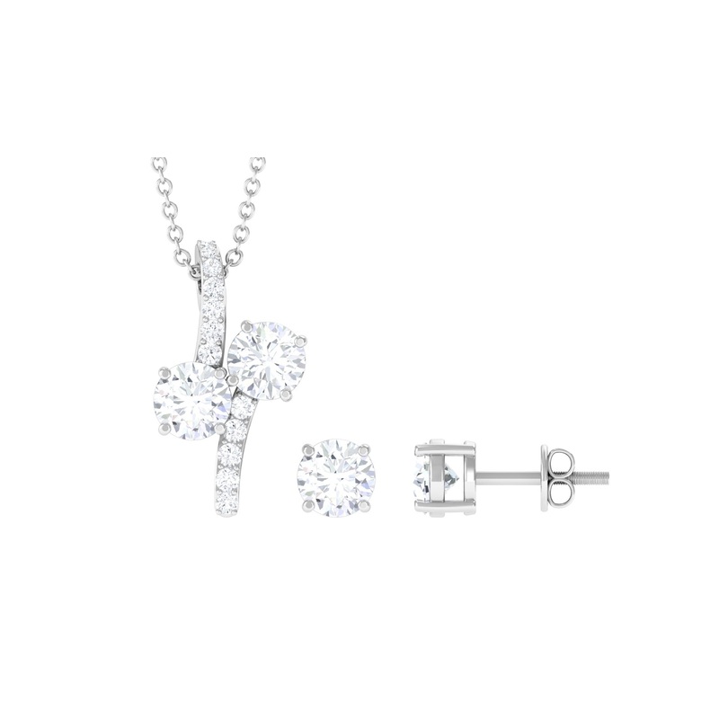 Certified Moissanite Minimal Jewelry Set