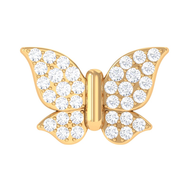 Genuine Diamond Butterfly Cartilage Earring