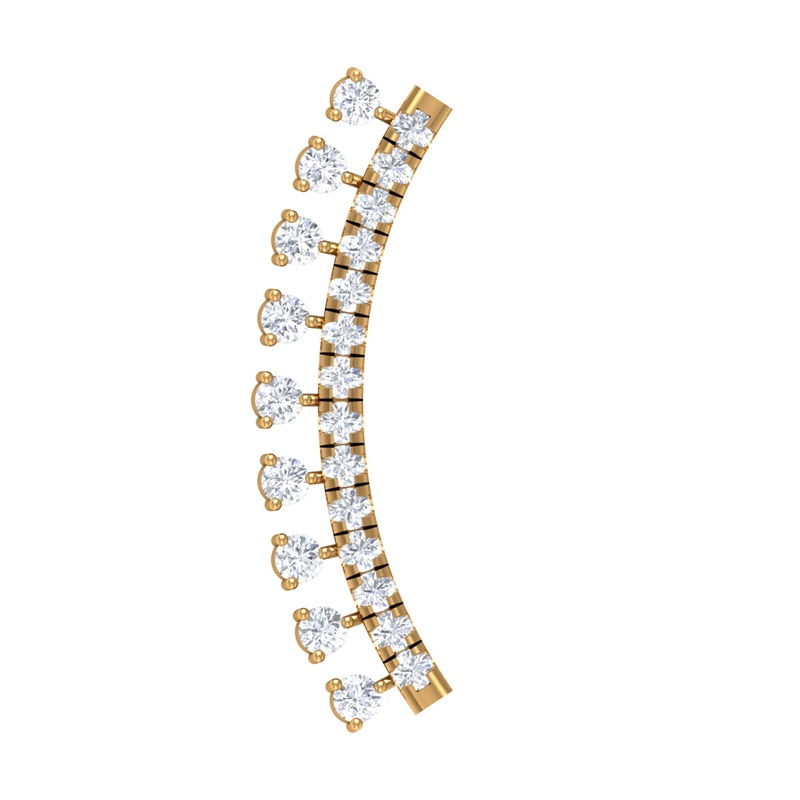 Minimal Diamond Crawler Earring for Cartilage Piercing