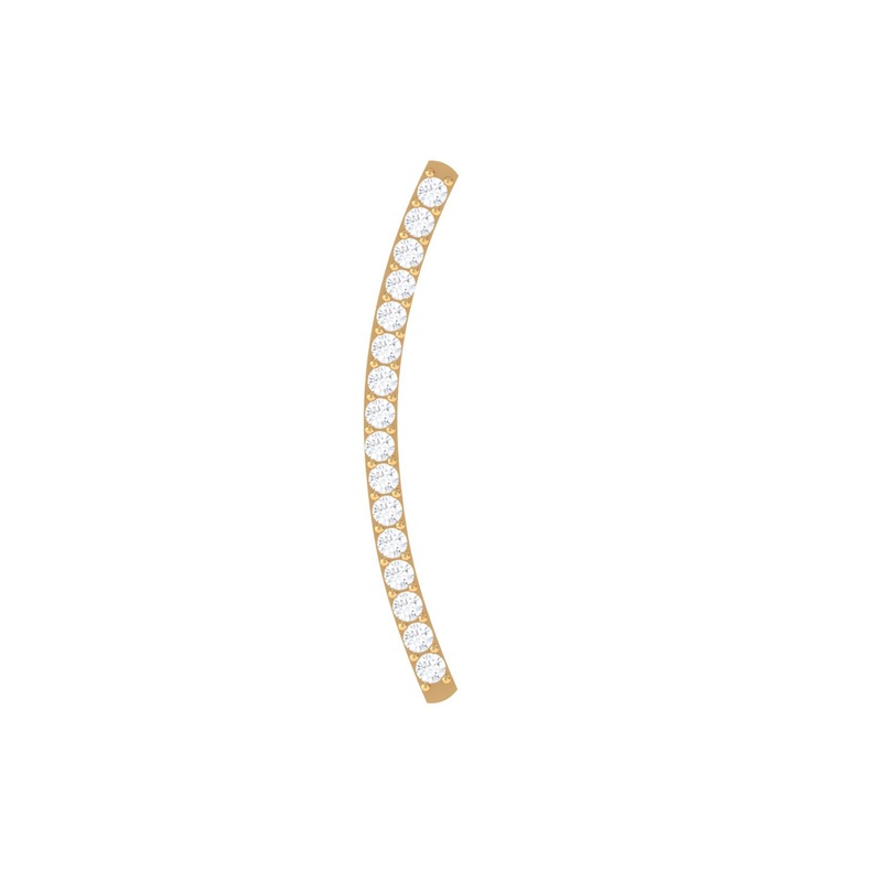 Natural Diamond Crawler Earring for Cartilage Piercing