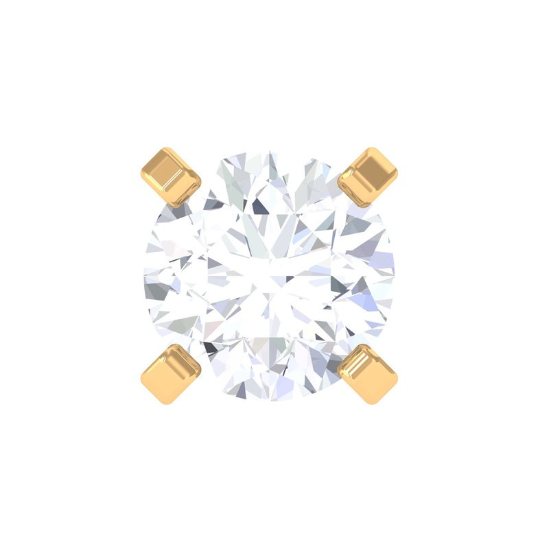 Natural Round Diamond Nose Pin