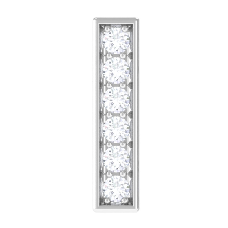Genuine Diamond Bar Earring for Tragus Piercing