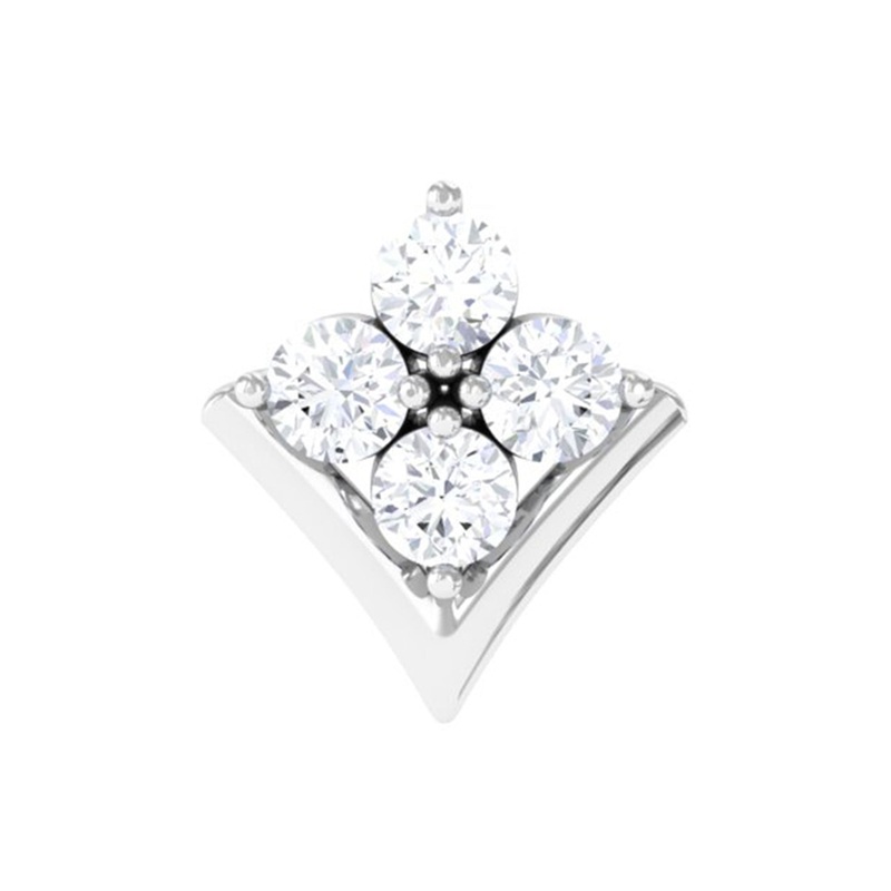 Genuine Diamond Cluster Upper Lobe Earring