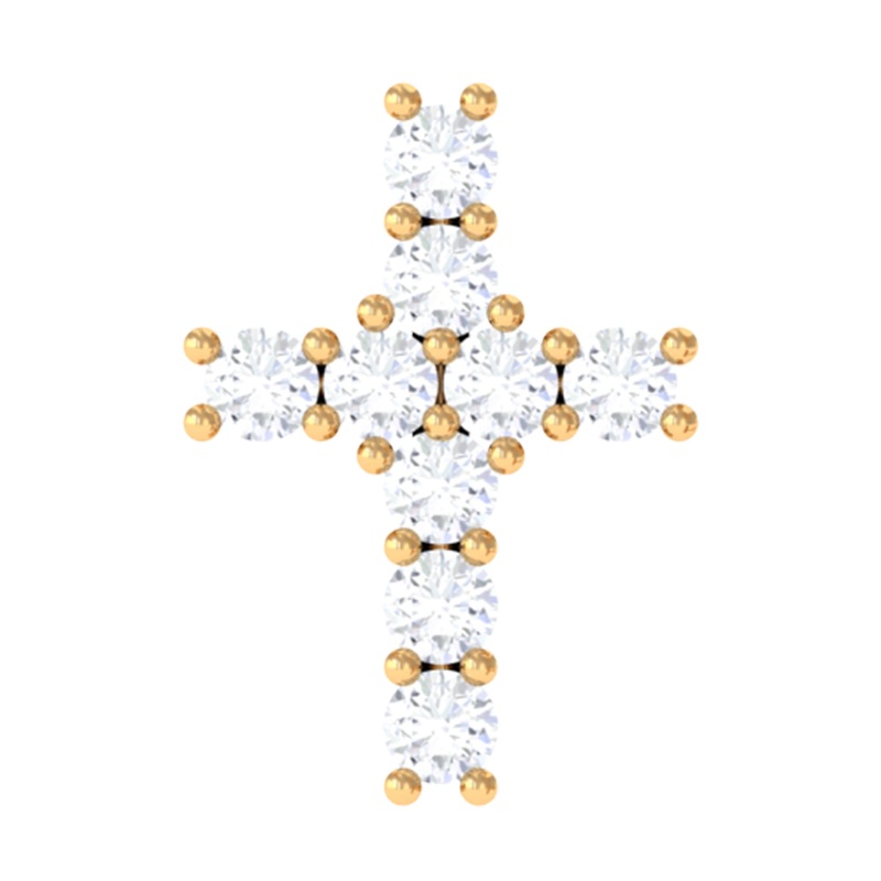 Natural Diamond Cross Cartilage Earring