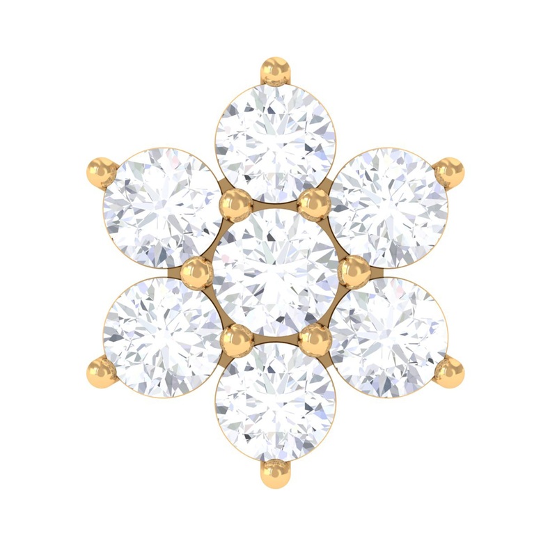 Natural Diamond Flower Cartilage Earring