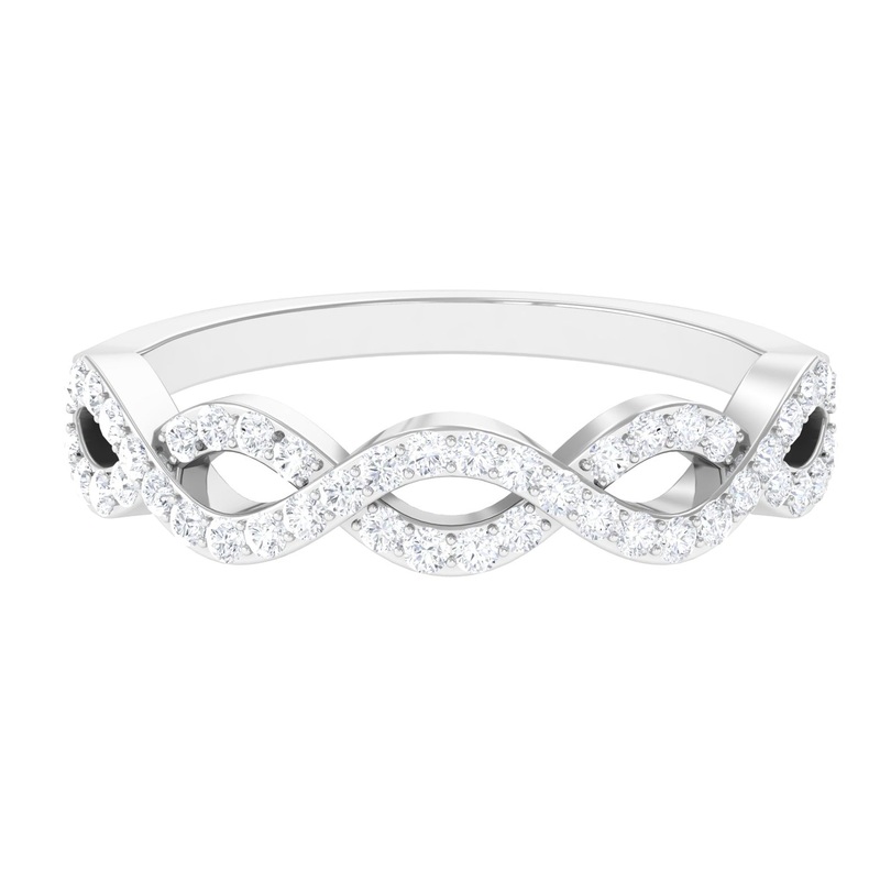 Round Diamond Infinity Semi Eternity Ring