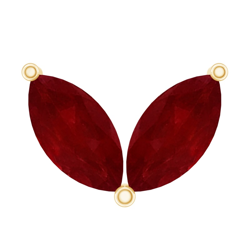 Marquise Ruby Two Stone Cartilage Earring