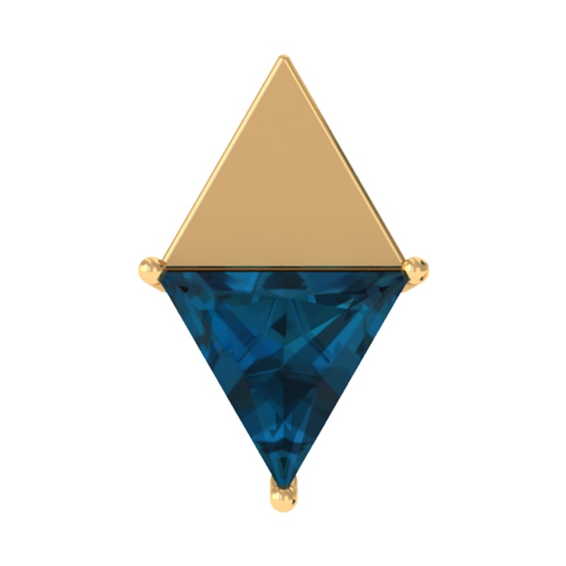 Triangle London Blue Topaz Geometric Earring