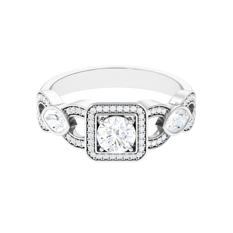 1.25 CT Vintage Inspired Moissanite Classic Engagement Ring