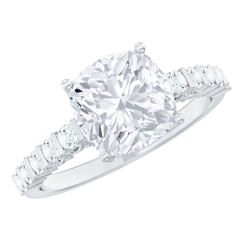 Round Moissanite Solitaire Engagement Ring