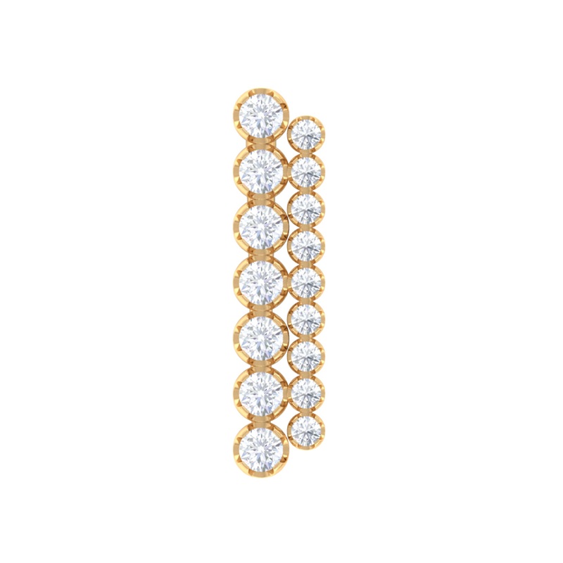 Genuine Diamond Ear Climber Cartilage Earring