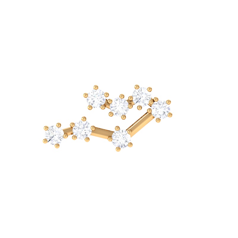 Real Diamond Gemini Zodiac Cartilage Earring