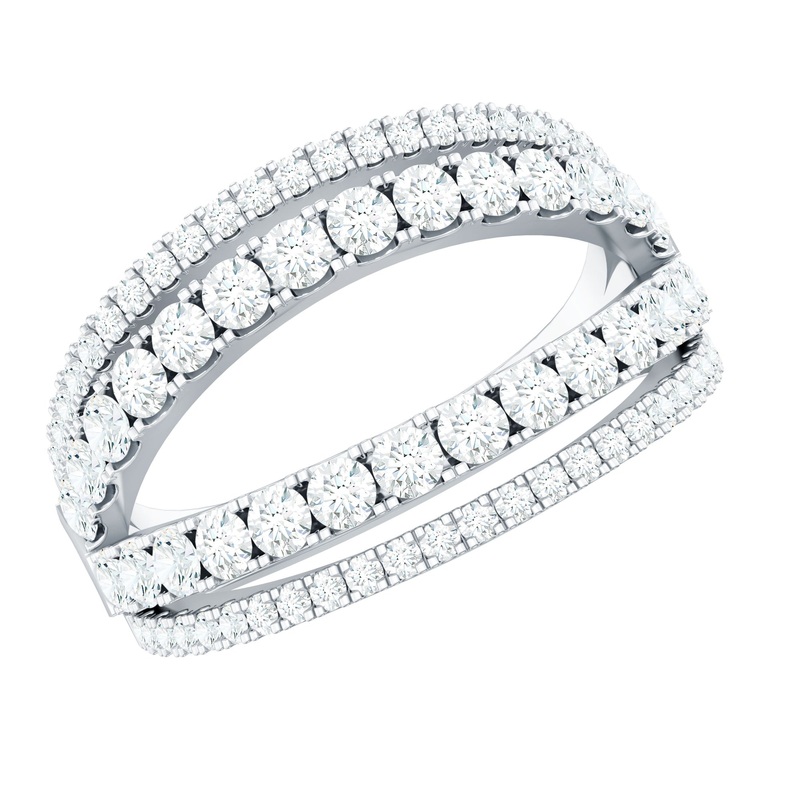 1.5 CT Cubic Zirconia Designer Cocktail Ring in Gold