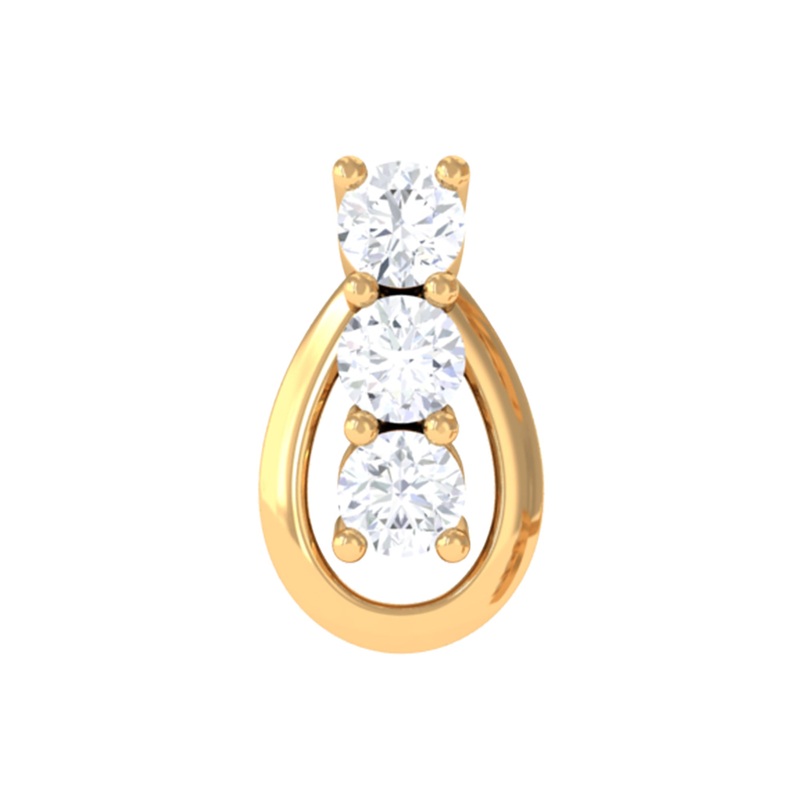 Round Moissanite Unique Earring for Tragus Piercing