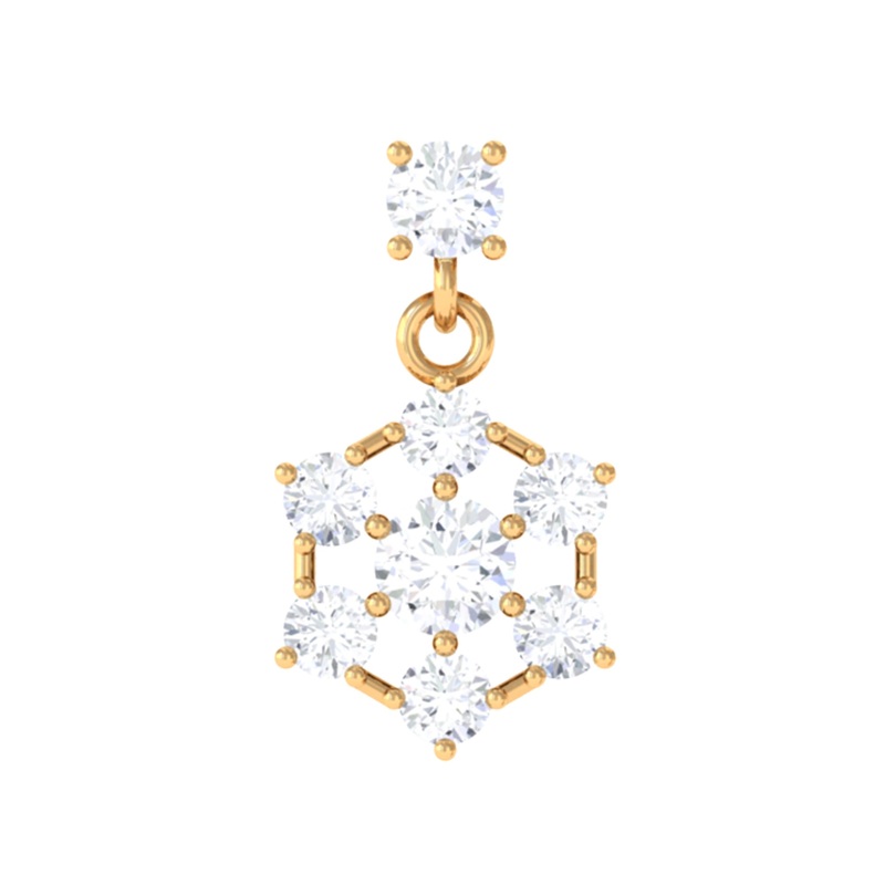 Moissanite Flower Drop Earring for Cartilage Piercing