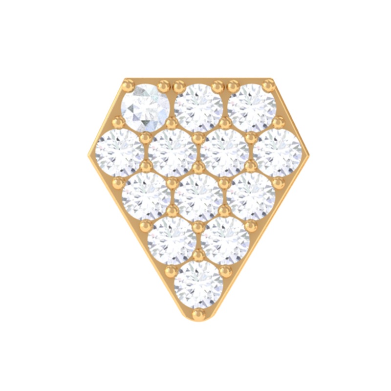 Certified Moissanite Pentagon Cartilage Earring