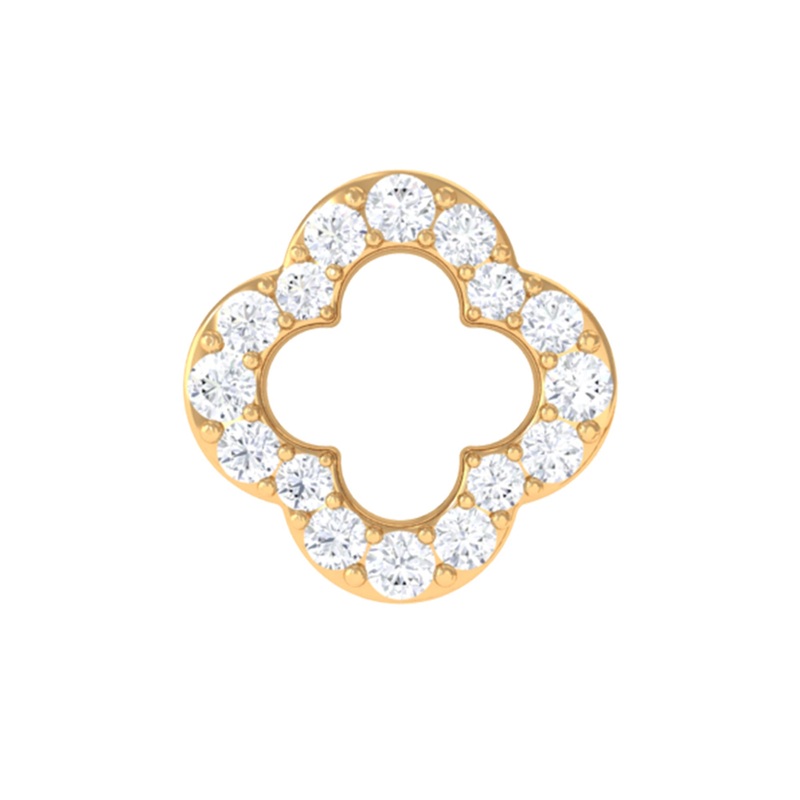 Dainty Moissanite Unique Flower Earring for Cartilage Piercing