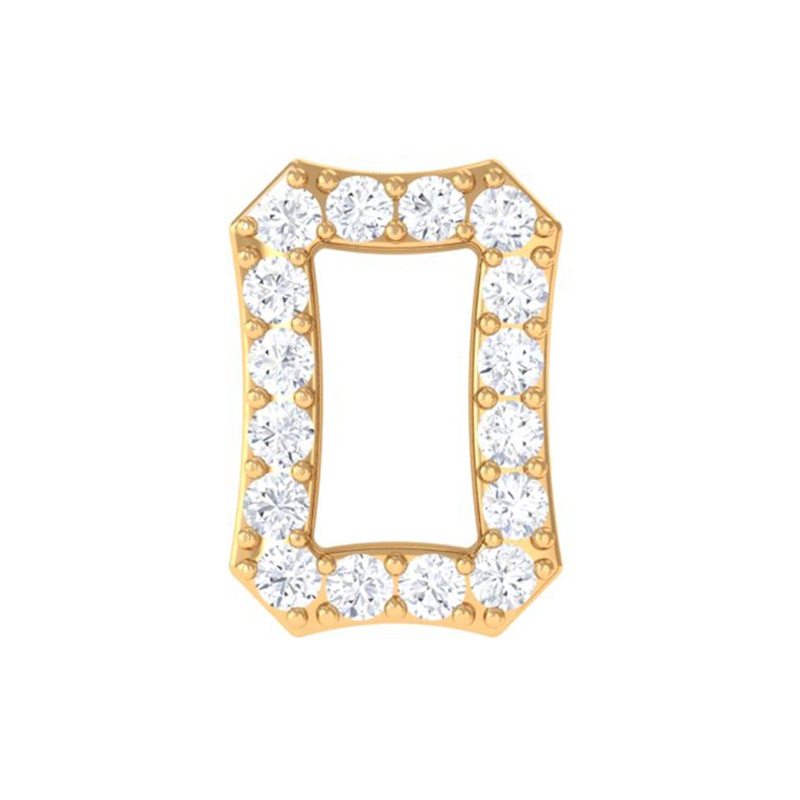 Moissanite Octagon Geometric Earring for Helix Piercing