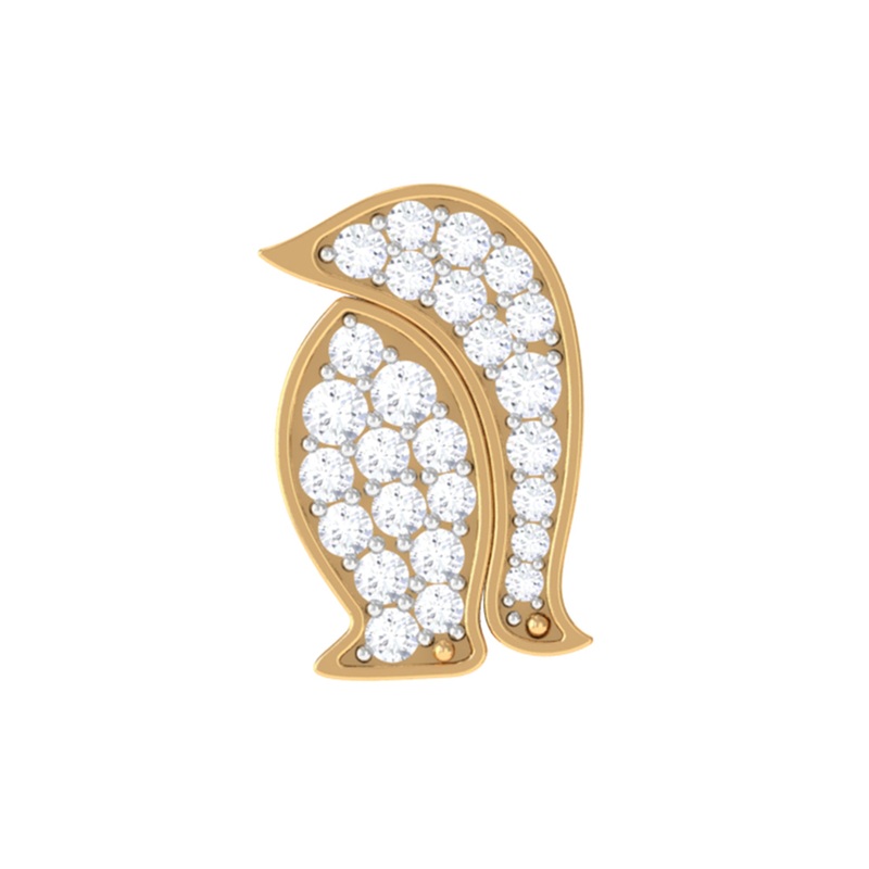 Certified Moissanite Penguin Cartilage Earring