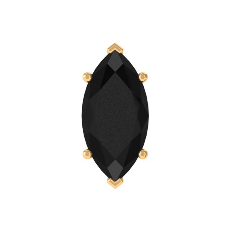 Marquise Black Spinel Simple Solitaire Cartilage Earring