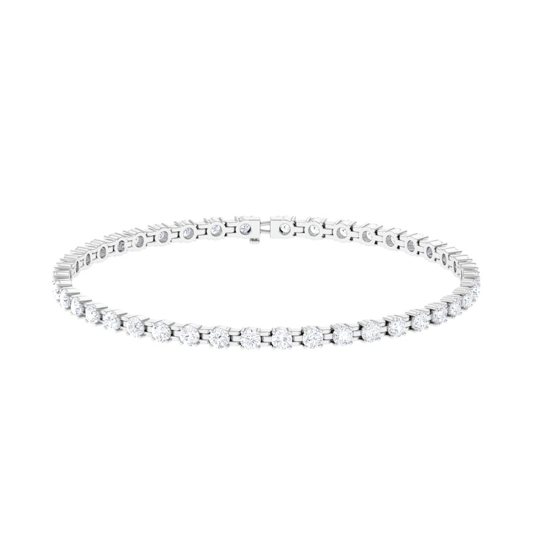 Round Shape Cubic Zirconia Tennis Bracelet